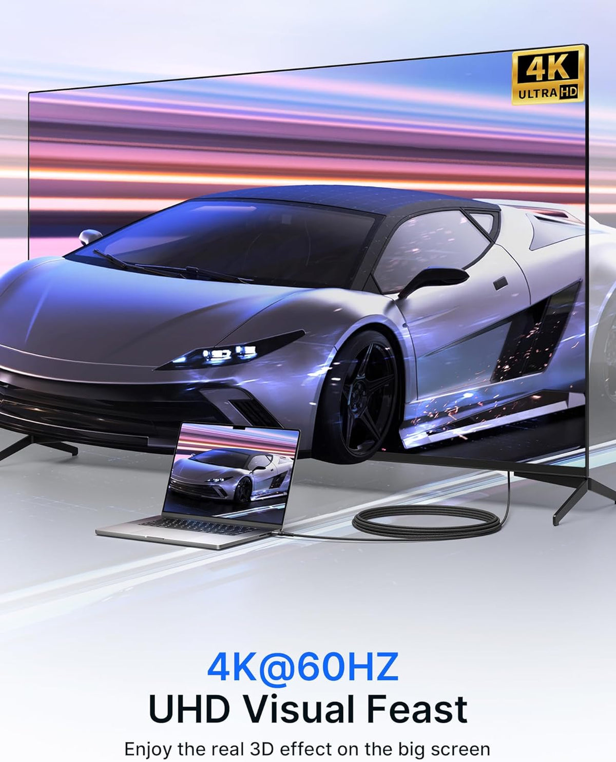 6FT Mini HDMI to HDMI Cable - High-Speed 4K 60Hz HDMI 2.0 with Aluminum Shell and Braided Design, Compatible with Cameras, Camcorders, Tablets, Graphics Cards, Laptops, and Raspberry Pi Zero W