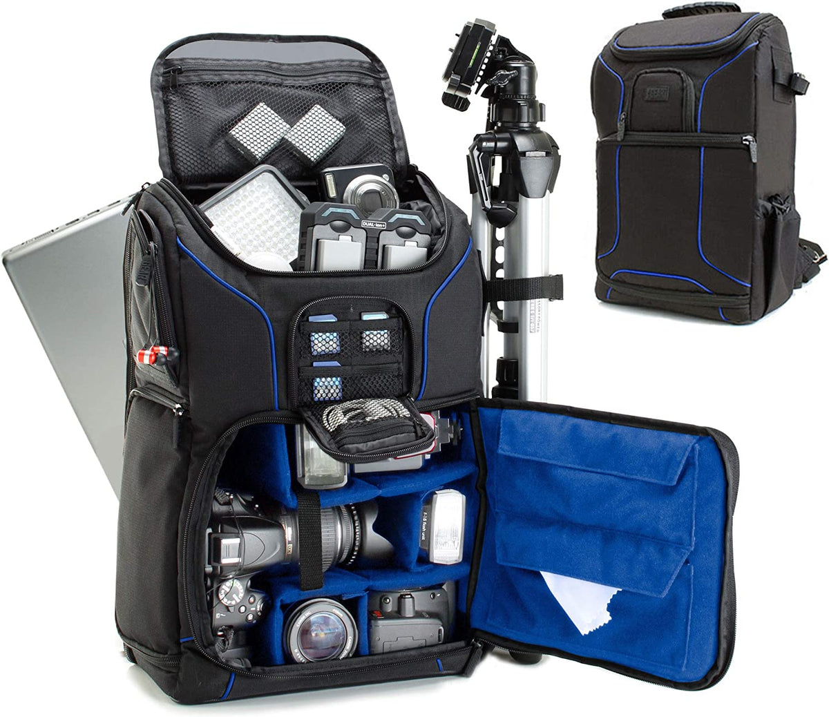 Professional Camera Backpack for DSLR/SLR/Mirrorless Cameras with Laptop Compartment, Rain Cover, and Tripod Holder