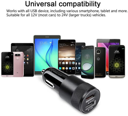 Fast Car Charger, Quick Charging 5.4A/30W Phone USB Adapter Rapid Plug
