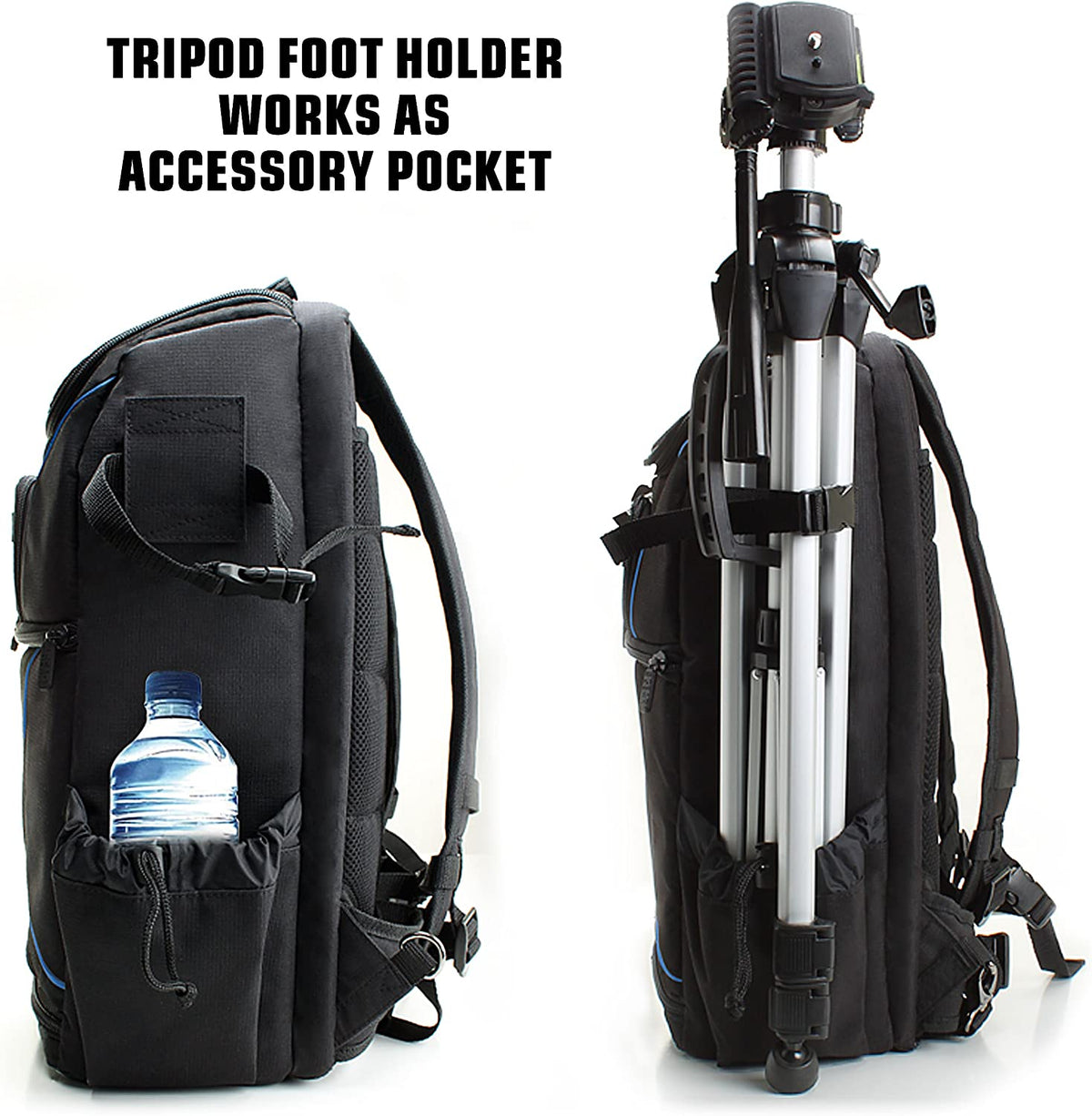 Professional Camera Backpack for DSLR/SLR/Mirrorless Cameras with Laptop Compartment, Rain Cover, and Tripod Holder
