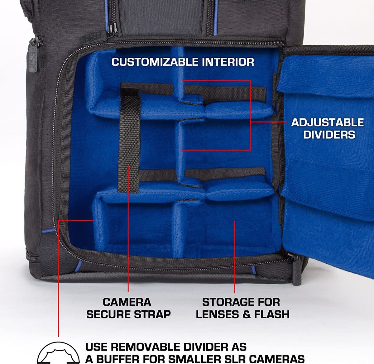 Professional Camera Backpack for DSLR/SLR/Mirrorless Cameras with Laptop Compartment, Rain Cover, and Tripod Holder