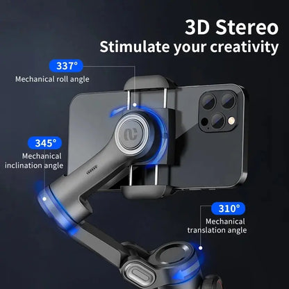 Smartxe 3-Axis Handheld Gimbal Stabilizer with AI Face Tracking for Smartphones, iPhone, and Android - Ideal for Vlogging
